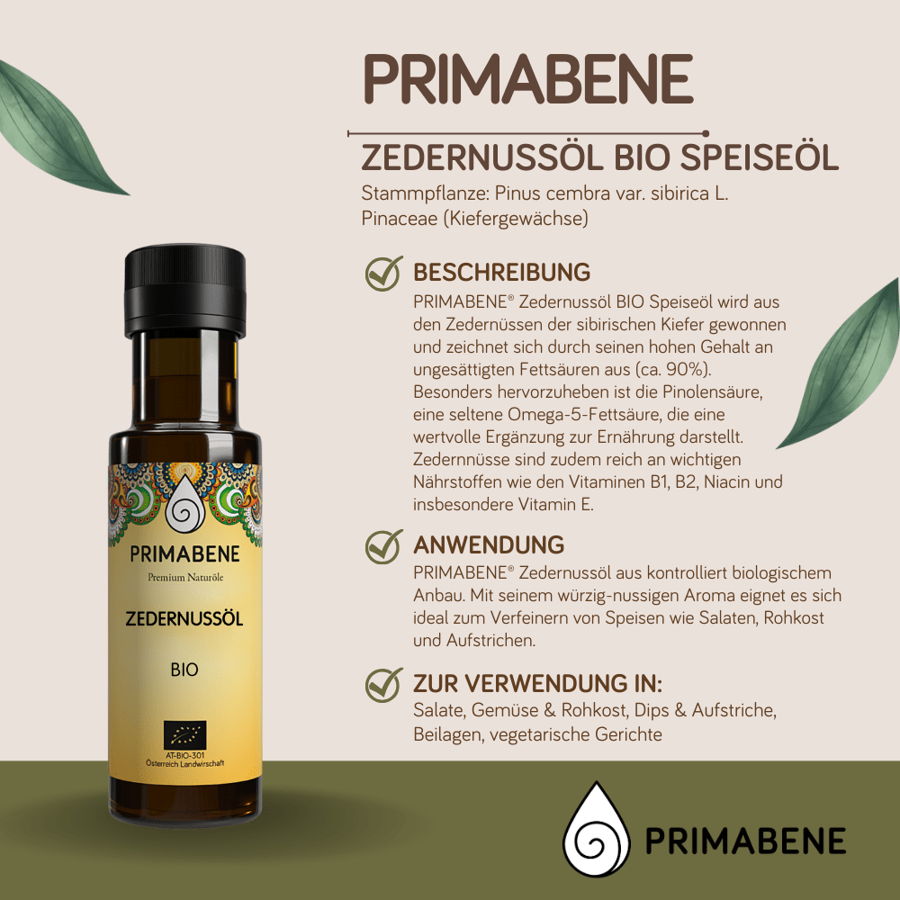 Bild von Zedernussöl Bio - Speiseöl